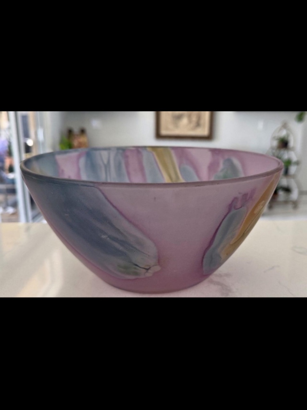VTG Arcoroc France “Nouveau” Multicolor Drip Art Glass 9” Round Bowl | MCM